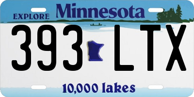 MN license plate 393LTX