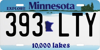 MN license plate 393LTY