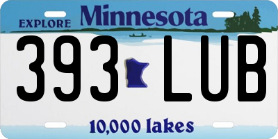 MN license plate 393LUB