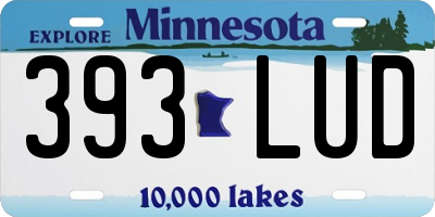 MN license plate 393LUD