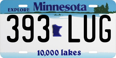 MN license plate 393LUG