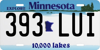 MN license plate 393LUI