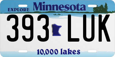 MN license plate 393LUK