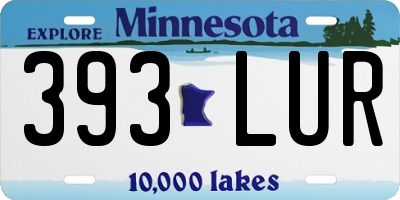 MN license plate 393LUR
