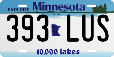 MN license plate 393LUS