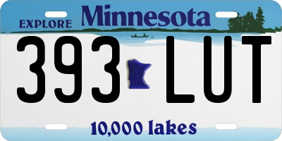 MN license plate 393LUT