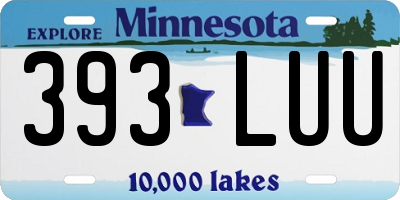 MN license plate 393LUU