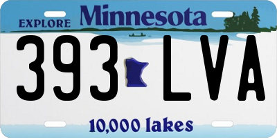 MN license plate 393LVA