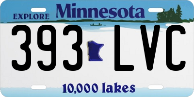 MN license plate 393LVC