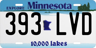 MN license plate 393LVD
