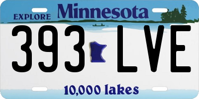 MN license plate 393LVE