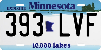 MN license plate 393LVF