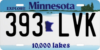 MN license plate 393LVK