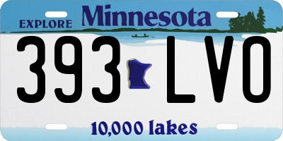 MN license plate 393LVO