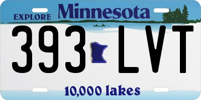 MN license plate 393LVT