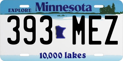 MN license plate 393MEZ