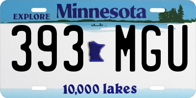 MN license plate 393MGU