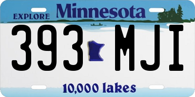 MN license plate 393MJI