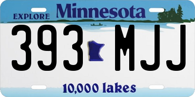 MN license plate 393MJJ