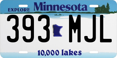 MN license plate 393MJL
