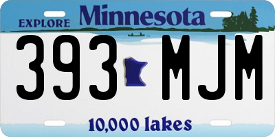 MN license plate 393MJM