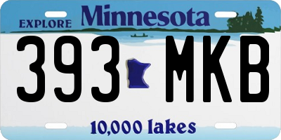 MN license plate 393MKB