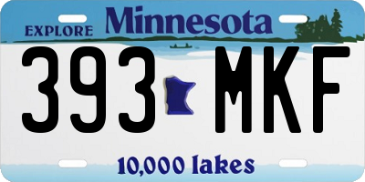 MN license plate 393MKF