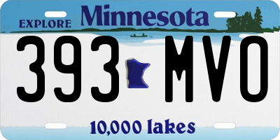 MN license plate 393MVO