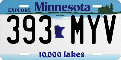 MN license plate 393MYV