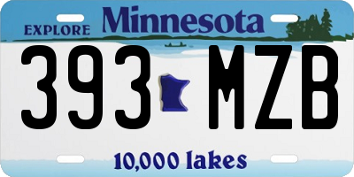 MN license plate 393MZB