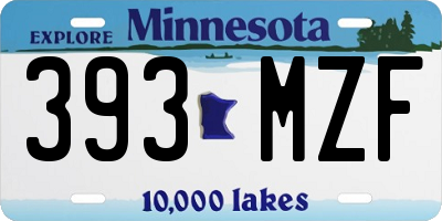 MN license plate 393MZF