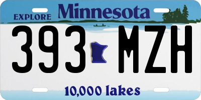 MN license plate 393MZH
