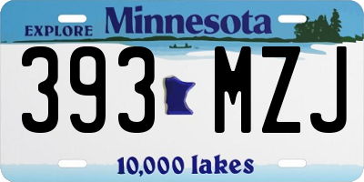 MN license plate 393MZJ