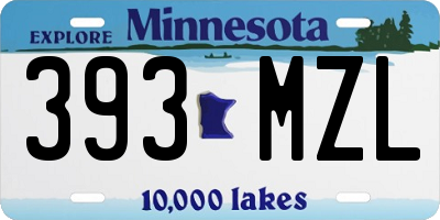 MN license plate 393MZL