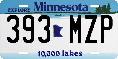 MN license plate 393MZP