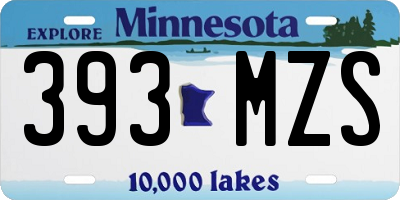 MN license plate 393MZS