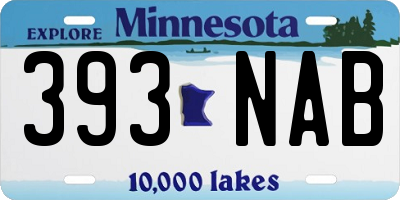 MN license plate 393NAB
