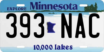 MN license plate 393NAC