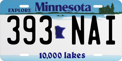 MN license plate 393NAI