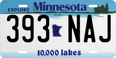 MN license plate 393NAJ