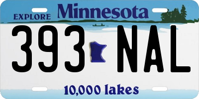 MN license plate 393NAL