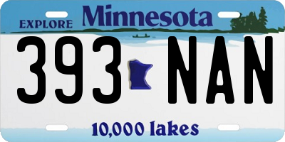 MN license plate 393NAN