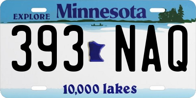 MN license plate 393NAQ