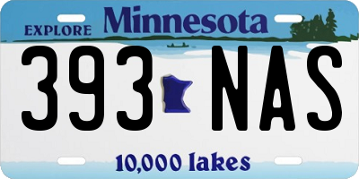 MN license plate 393NAS