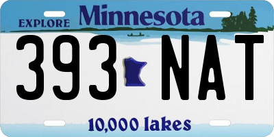 MN license plate 393NAT