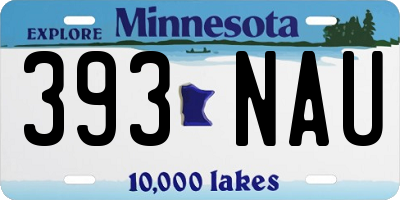 MN license plate 393NAU