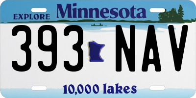 MN license plate 393NAV
