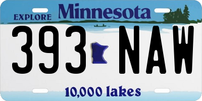 MN license plate 393NAW