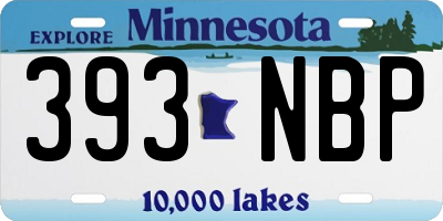 MN license plate 393NBP
