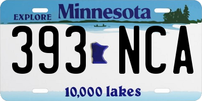 MN license plate 393NCA